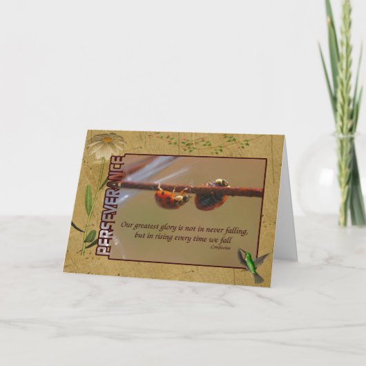 Ladybugs Persévérance Carte de Devis Inspirationne (Devant)