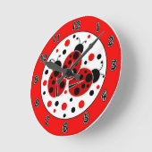 Ladybugs Polka Dots Wall klok (Hoek)