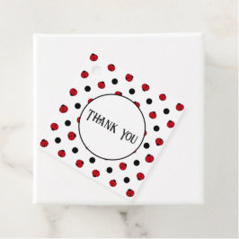 Ladybugs retro polka dots bedankjes labels