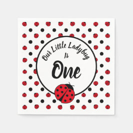 Ladybugs retro polka punts paper borden servet