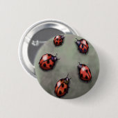Ladybugs Ronde Button 5,7 Cm (Voorkant /achterkant)