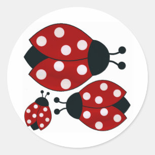 Ladybugs Ronde Sticker