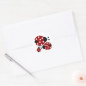 Ladybugs Ronde Sticker (Envelop)