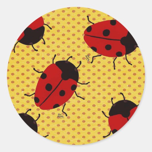 LADYBUGS RONDE STICKER (Voorkant)