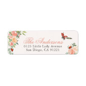 Ladybugs & Roses Return Address Etiket (Voorkant)