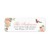 Ladybugs & Roses Return Address Etiket (Voorkant)