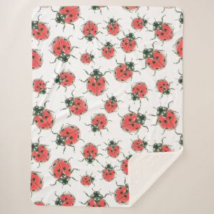 Ladybugs Sherpa Deken