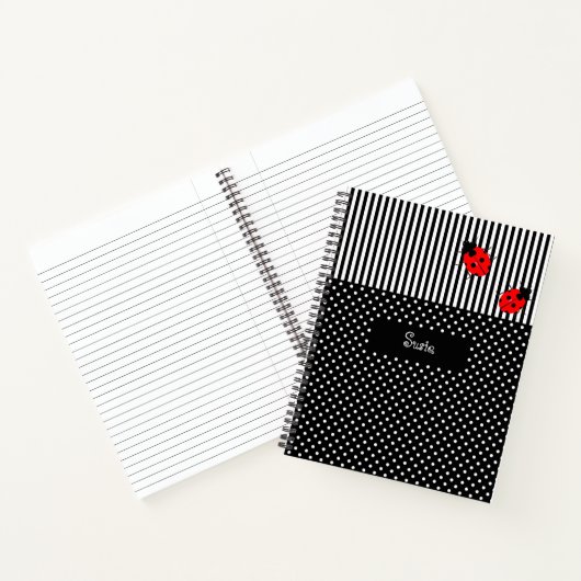 Ladybugs Spiral Design Custom School-laptop Notitieboek (Binnen)