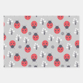 Ladybugs Stripes Pois Envelopper le jeu de papier (Devant)