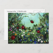 Ladybugs Sur La Carte Post Play (Devant / Derrière)