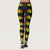 Ladybugs sur Leggings noirs Motifs Shamrocks (Dos)
