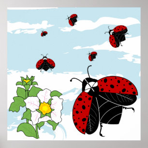 ladybugs tijdens de vlucht poster