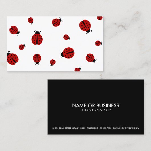 ladybugs visitekaartje (Voorkant / Achterkant)