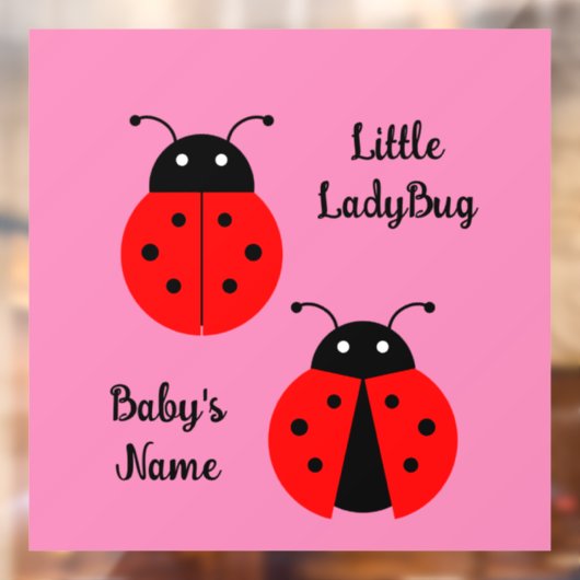 Ladybugs Window Cling Raamsticker (Vel 2)