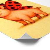 Ladypig décoration murale, Ladybug ailes Pig (Coin)