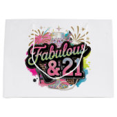 Lady's Fabulous 21st Verjaardag feest Groot Cadeauzakje (Voorkant)