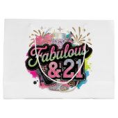 Lady's Fabulous 21st Verjaardag feest Groot Cadeauzakje (Achterkant)