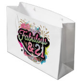 Lady's Fabulous 21st Verjaardag feest Groot Cadeauzakje (Achterkant Gekanteld)