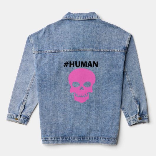 Lady's #HUMAN Long Sleeve Denim Jacket (Verso)