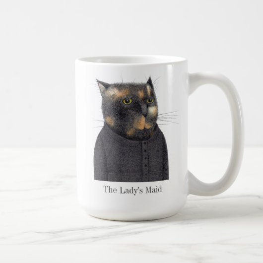LADY'S MAID CAT Tall White Mok + Tekst (Rechts)