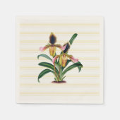 Lady's Slipper Orchidee Botanisch Papier Servetten (Voorkant)