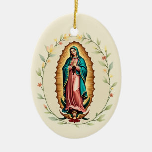 Ladysdag van Guadalupe Spaanse Virgen de Guadalupe Keramisch Ornament