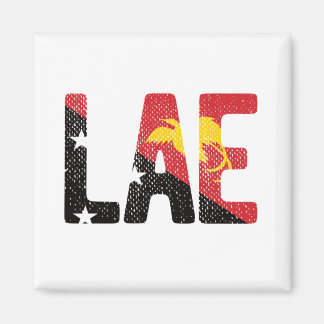 Lae met de vlag van Papoea-Nieuw-Guinea Magneet