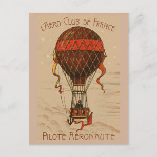 L'Aero-Club de France Hot Air Balloon Briefkaart