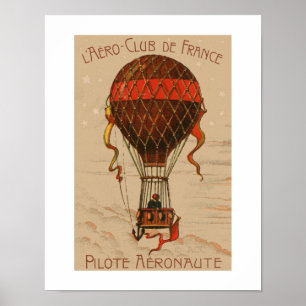 L'Aero-Club de France Hot Air Balloon Poster