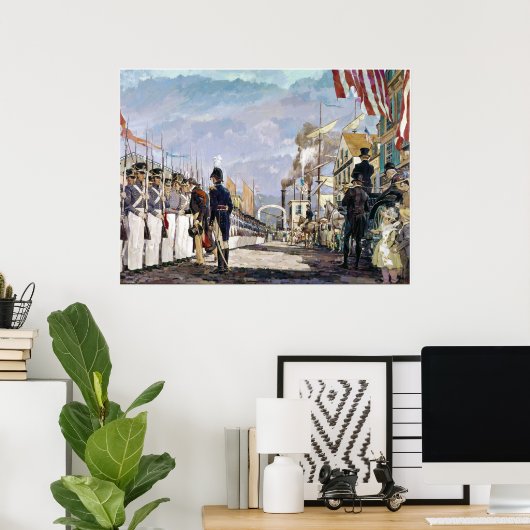 Lafayette en de Nationale Garde van Ken Riley Poster (Thuiskantoor)