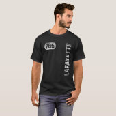 Lafayette Indiana 765 Area Code Retro T-shirt (Voorkant volledig)