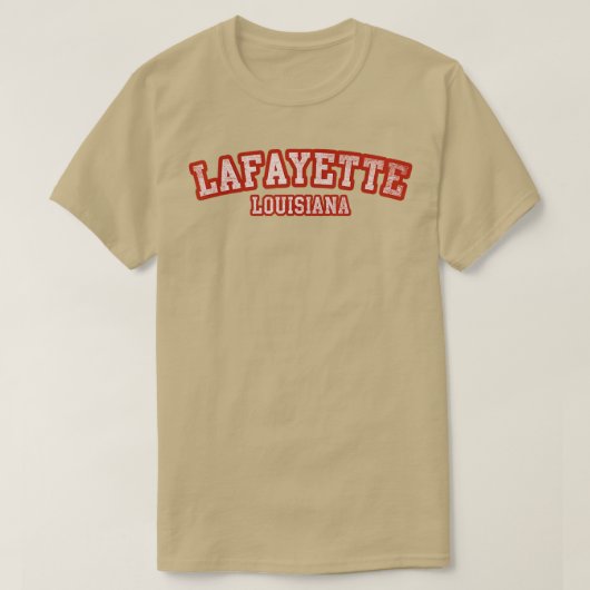 Lafayette Louisiana Athletic Text Sport Style  T-shirt (Design voorkant)