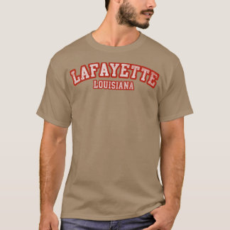 Lafayette Louisiana Athletic Text Sport Style T-shirt