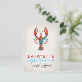 Lafayette Louisiana Crawfish Bright Briefkaart (Staand voorkant)