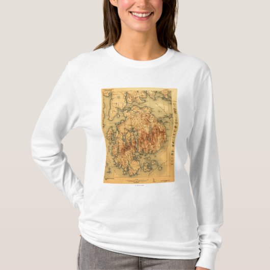 Lafayette National Park Panoramic Map T-shirt (Voorkant)