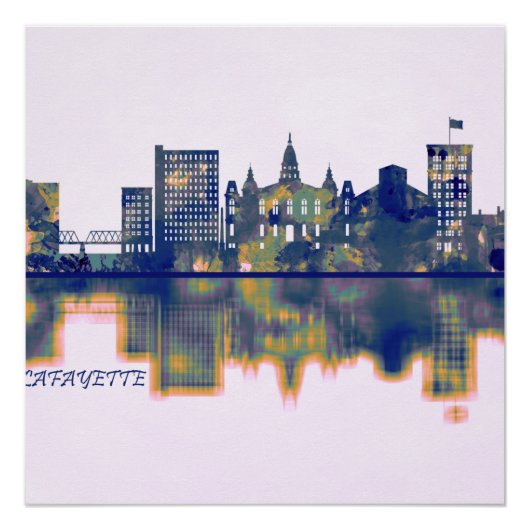Lafayette Skyline Perfect Poster (Voorkant)