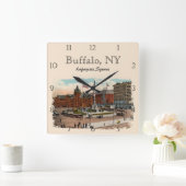 Lafayette Square Buffalo Custom Square Wal Vierkante Klok (Huis)