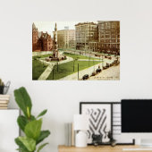 Lafayette Square Buffalo NY 1915  Poster (Thuiskantoor)