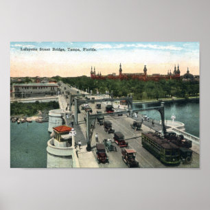 Lafayette St. Bridge, Tampa, Vintage van Florida Poster