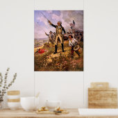 Lafayette's Baptisme of Fire van E. Percy Moran Poster (Keuken)