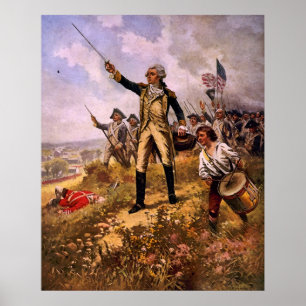 Lafayette's Baptisme of Fire van E. Percy Moran Poster