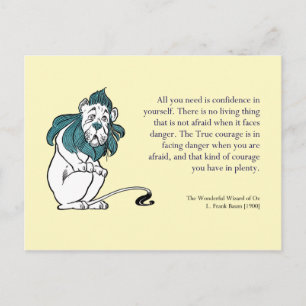 Laffe Lion Courage Briefkaart 5x7