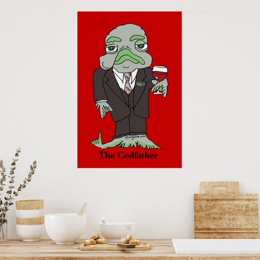 L'affiche Codfather affiche poisson (Cuisine)