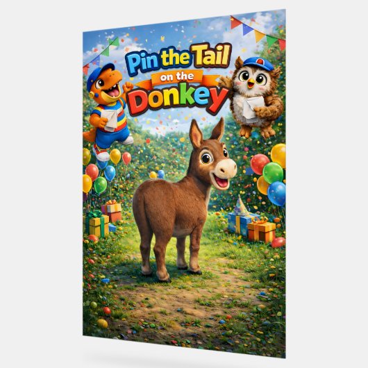 L'affiche du jeu de fête deluxe queue de l'âne de (Angle)