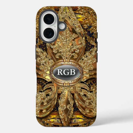 Lafleurette Monogram Elegant Meisje Case-Mate iPhone Case (Achterkant)