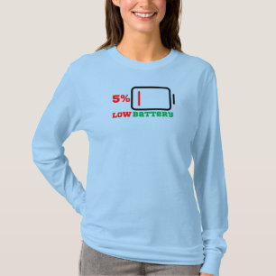 Lage batterij 5% t-shirt