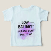 Lage batterij praat alsjeblieft niet met me - grap (Design voorkant)