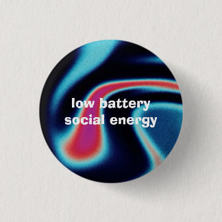 lage batterij sociale energie ronde button 3,2 cm