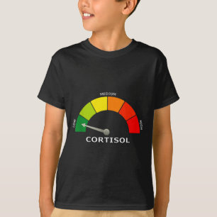 Lage cortisolmeter grappige biologie psychologie e t-shirt