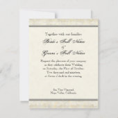 L'âge d'argent de l'élégance, Faire-part de mariag (Dos)